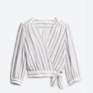 VIXBE Carmena Cropped Wrap Top XL